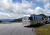 airstream parked on blue ridge parkway
