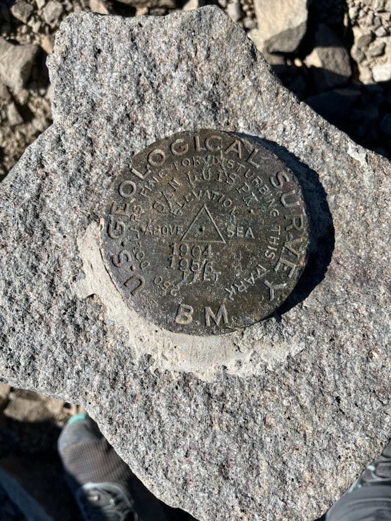 San Luis Peak survey marker